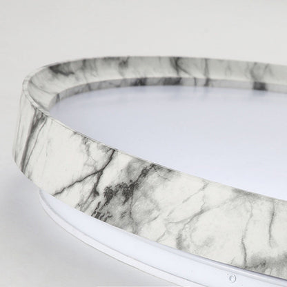Modern Minimalist Round Cylindrical Iron Acrylic LED Flush Mount Ceiling Light For Bedroom