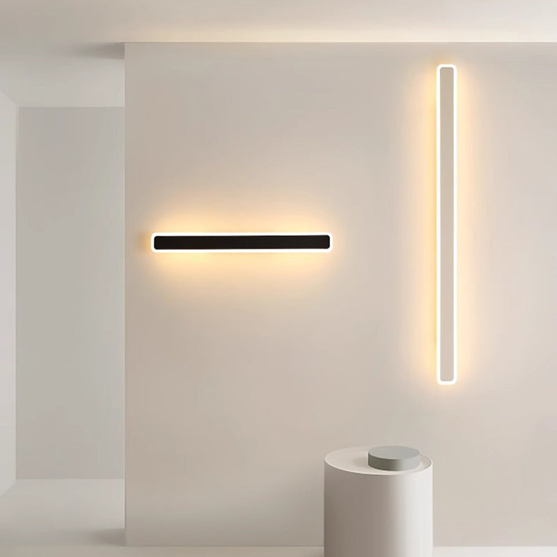 مصباح حائط LED مستطيل الشكل مصنوع من الحديد والأكريليك بتصميم عصري بسيط لغرفة المعيشة 