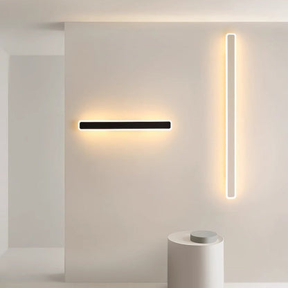 مصباح حائط LED مستطيل الشكل مصنوع من الحديد والأكريليك بتصميم عصري بسيط لغرفة المعيشة 