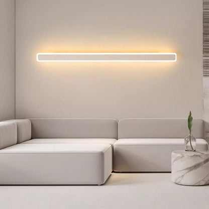 مصباح حائط LED مستطيل الشكل مصنوع من الحديد والأكريليك بتصميم عصري بسيط لغرفة المعيشة 