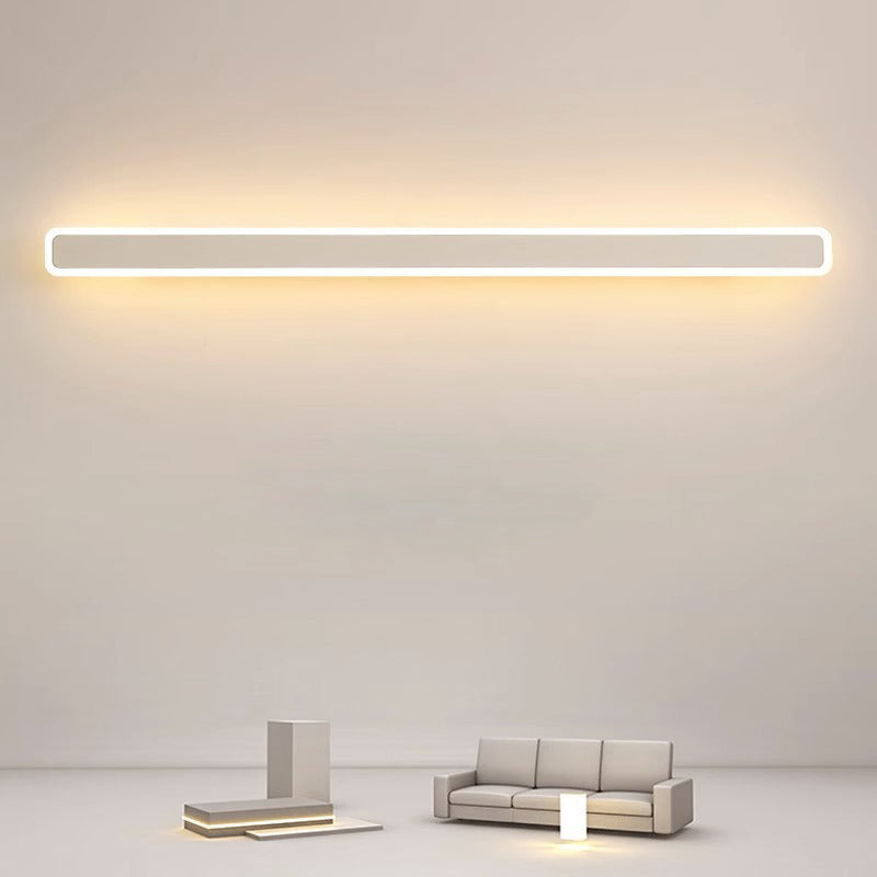 مصباح حائط LED مستطيل الشكل مصنوع من الحديد والأكريليك بتصميم عصري بسيط لغرفة المعيشة 