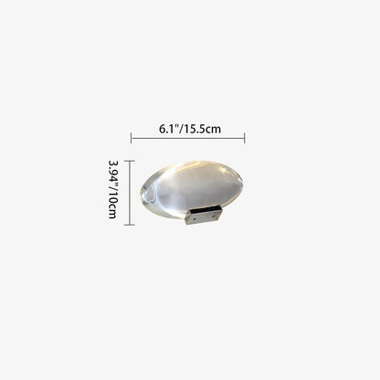 Contemporary Creative Spherical Oval Iron Crystal LED Projector Lamp Table Lamp For Living Room