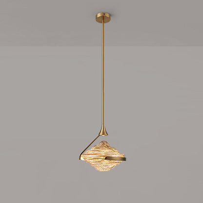 Contemporary Luxury Irregular Cloud Wave-Shaped Iron Glass LED Pendant Light For Bedroom