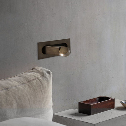 مصباح حائط LED أسطواني مستطيل الشكل مصنوع من الفولاذ والألومنيوم بتصميم عصري بسيط لغرفة النوم 