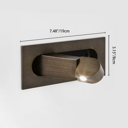 مصباح حائط LED أسطواني مستطيل الشكل مصنوع من الفولاذ والألومنيوم بتصميم عصري بسيط لغرفة النوم 
