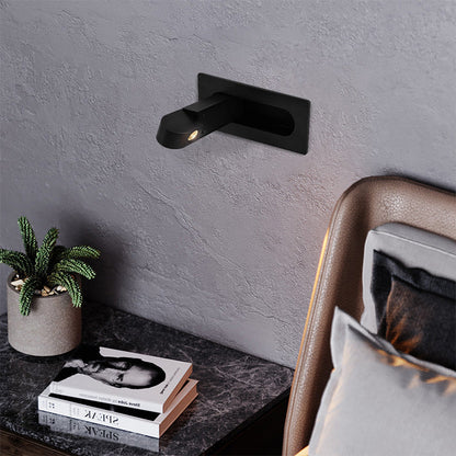 مصباح حائط LED أسطواني مستطيل الشكل مصنوع من الفولاذ والألومنيوم بتصميم عصري بسيط لغرفة النوم 