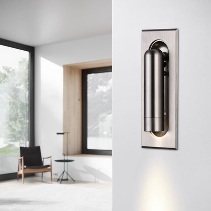 Contemporary Creative Cylindrical Rectangular Acrylic Aluminum Inset LED Wall Scone Lamp For Bedroom