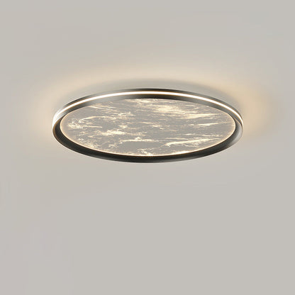 Modern Minimalist Round Cylindrical Aluminum Acrylic LED Flush Mount Ceiling Light For Bedroom