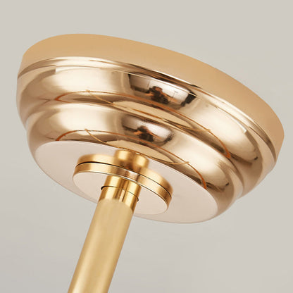 مروحة سقف عصرية فاخرة دائرية أسطوانية الشكل على شكل زهرة مصنوعة من الزجاج والنحاس ABS LED لغرفة النوم 