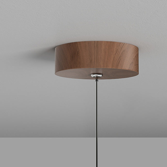 Modern Minimalist Round Cylindrical Iron Acrylic LED Pendant Light For Living Room