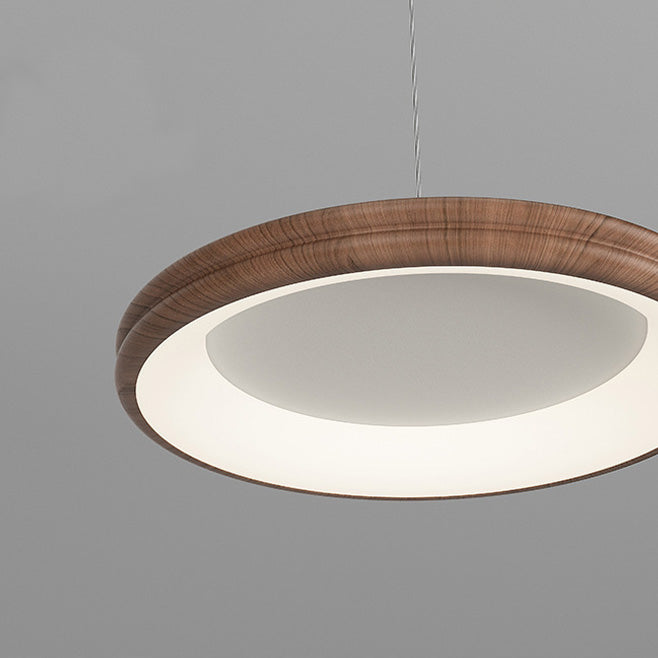 Modern Minimalist Round Cylindrical Iron Acrylic LED Pendant Light For Living Room