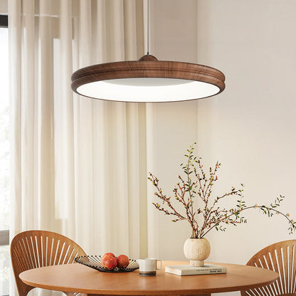 Modern Minimalist Round Cylindrical Iron Acrylic LED Pendant Light For Living Room