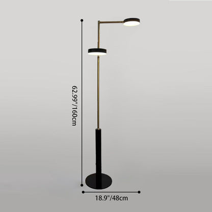 Contemporary Nordic Cylindrical Round Iron LED Standing Floor Lamp For Living Room