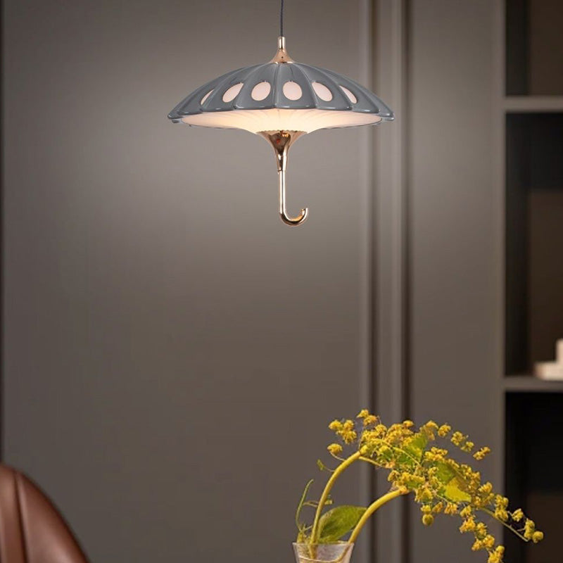 Contemporary Creative Umbrella Aluminum Acrylic LED Pendant Light For Living Room
