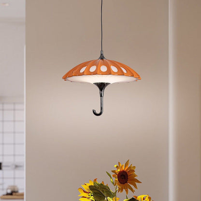 Contemporary Creative Umbrella Aluminum Acrylic LED Pendant Light For Living Room