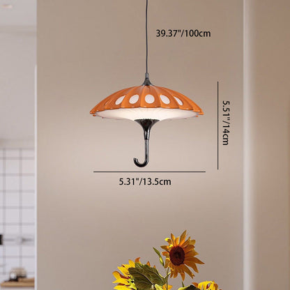 Contemporary Creative Umbrella Aluminum Acrylic LED Pendant Light For Living Room