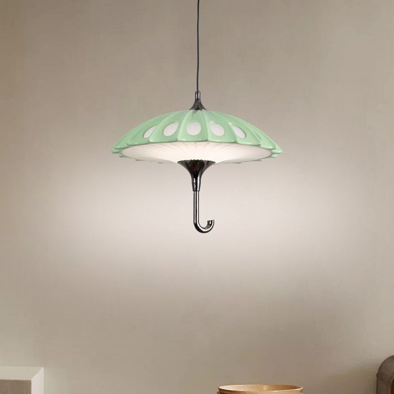 Contemporary Creative Umbrella Aluminum Acrylic LED Pendant Light For Living Room