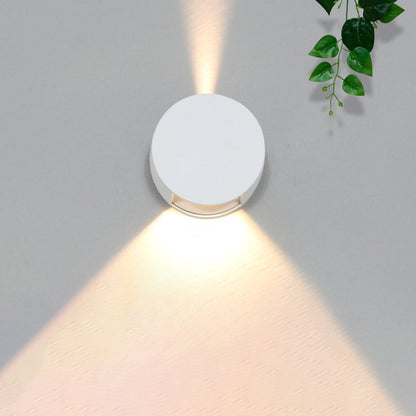 Modern Simplicity Round Aluminum Glass LED Wall Sconce Lamp For Outdoor Patio