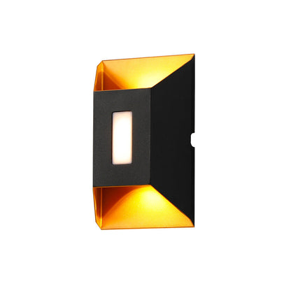 مصباح حائط LED مستطيل الشكل شبه منحرف من الألومنيوم بتصميم عصري بسيط ومقاوم للماء للفناء الخارجي 