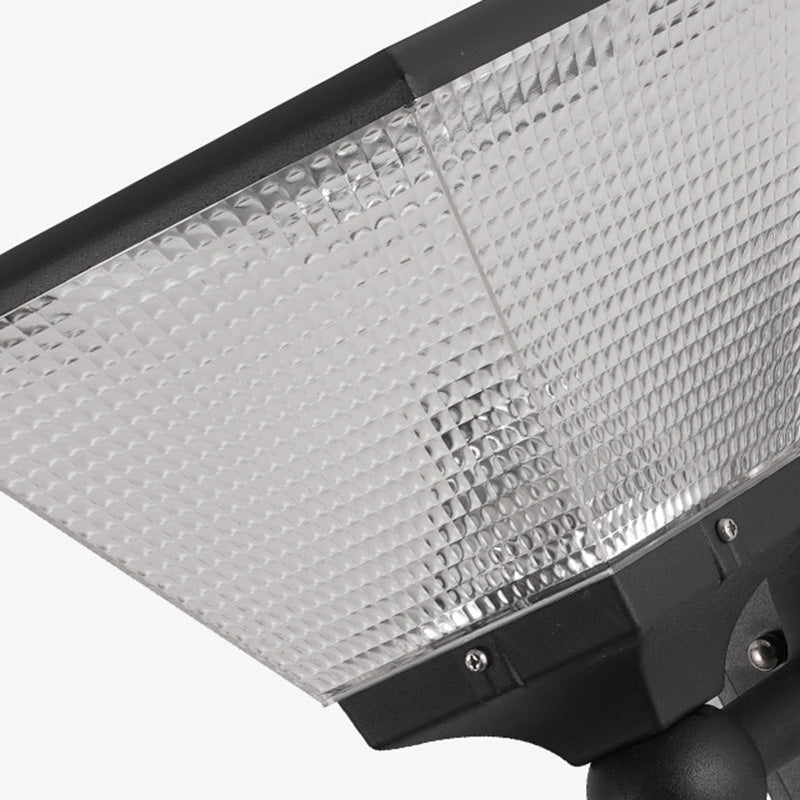 مصباح حائط LED دائري مربع الشكل مصنوع من الألومنيوم بتصميم عصري بسيط مقاوم للماء يعمل بالطاقة الشمسية للفناء الخارجي 