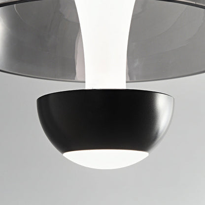 Modern Minimalist Round Dome Copper Glass Aluminum LED Pendant Light For Bedroom