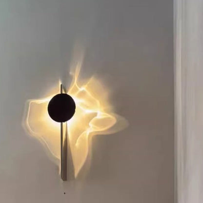 Contemporary Creative Rectangular Round Ripple Light Aluminum Stainless Steel Wall Sconce Lamp For Living Room