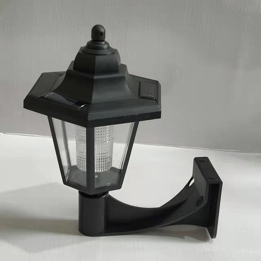 Modern Simplicity Solar Waterproof Hexagonal Plastic LED Wall Sconce Lamp For Outdoor Patio