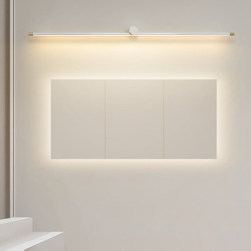 مصباح حائط LED بتصميم أسطواني طويل من الألومنيوم والحديد بتصميم عصري بسيط للحمام 