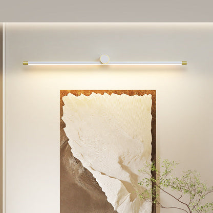 مصباح حائط LED بتصميم أسطواني طويل من الألومنيوم والحديد بتصميم عصري بسيط للحمام 