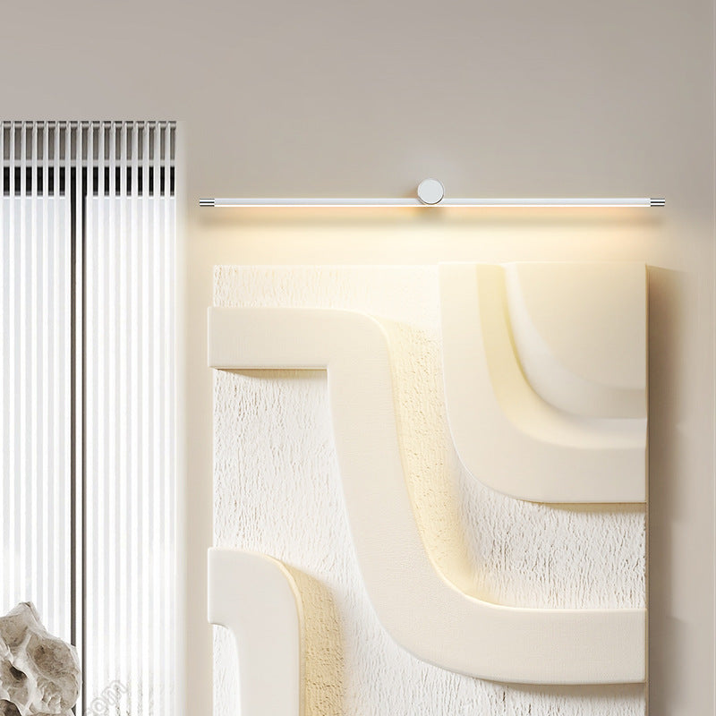 مصباح حائط LED بتصميم أسطواني طويل من الألومنيوم والحديد بتصميم عصري بسيط للحمام 