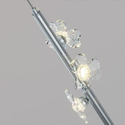 Contemporary Nordic Cylinder Flower Iron Acrylic LED Pendant Light For Bedroom