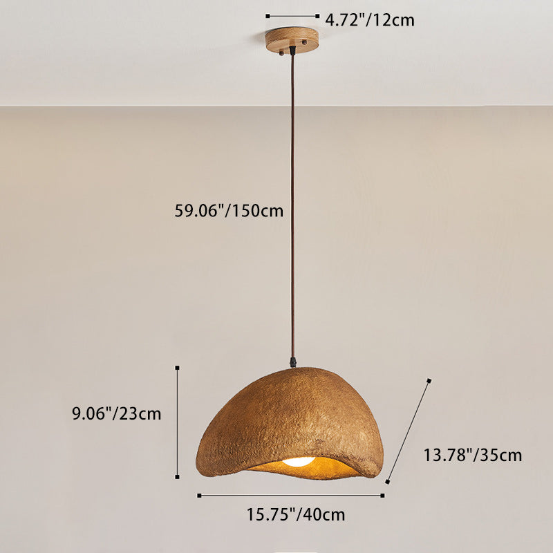 Contemporary Vintage Irregular Round Clouds Iron Resin 1-Light Pendant Light For Living Room