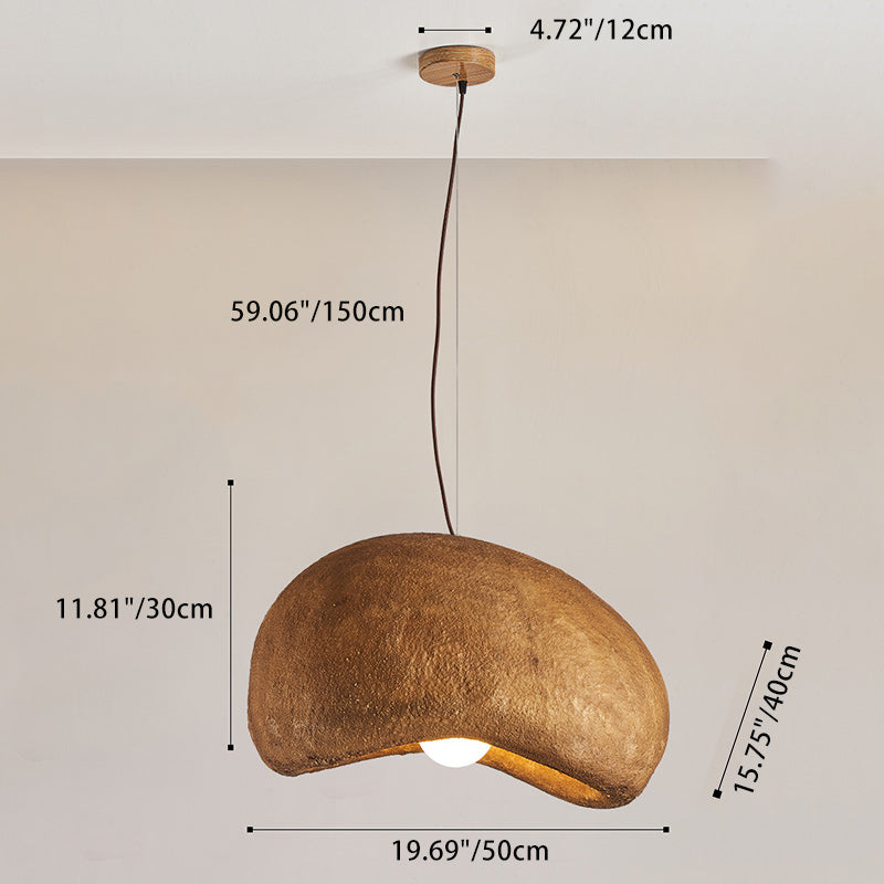 Contemporary Vintage Irregular Round Clouds Iron Resin 1-Light Pendant Light For Living Room