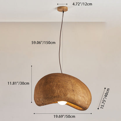 Contemporary Vintage Irregular Round Clouds Iron Resin 1-Light Pendant Light For Living Room