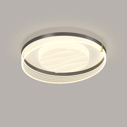 Modern Minimalist Round Square Rectangle Iron Aluminum Acrylic LED Flush Mount Ceiling Light For Living Room