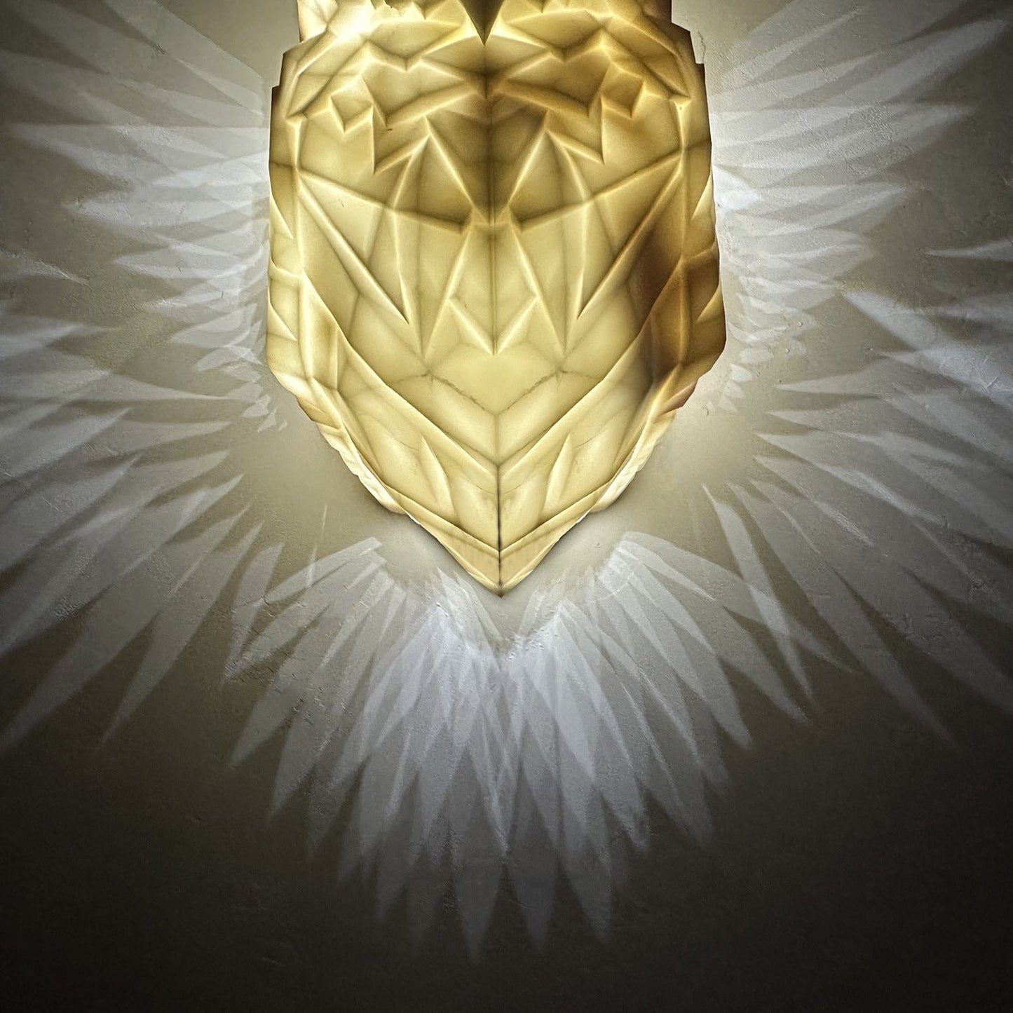 Contemporary Creative 3D Printed Eagle Owl Plastic LED Wall Sconce Lamp For Living Room