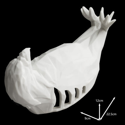 Contemporary Creative 3D Printed Eagle Owl Plastic LED Wall Sconce Lamp For Living Room