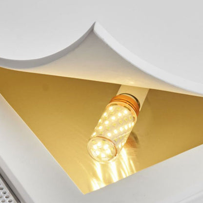 Modern Minimalist Square Opening Plaster 1-Light Wall Sconce Lamp For Living Room