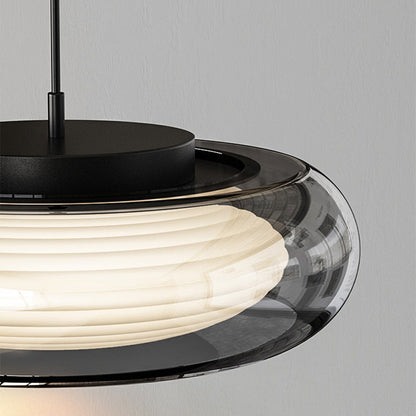 Modern Minimalist Curved Pole Round Iron Glass Shade Plastic LED Wall Sconce Lamp For Living Room