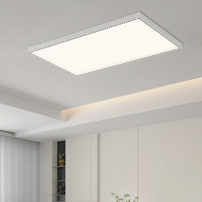 Modern Minimalist Square Rectangle Hollow Hole Aluminum Iron Frame LED Flush Mount Ceiling Light For Living Room