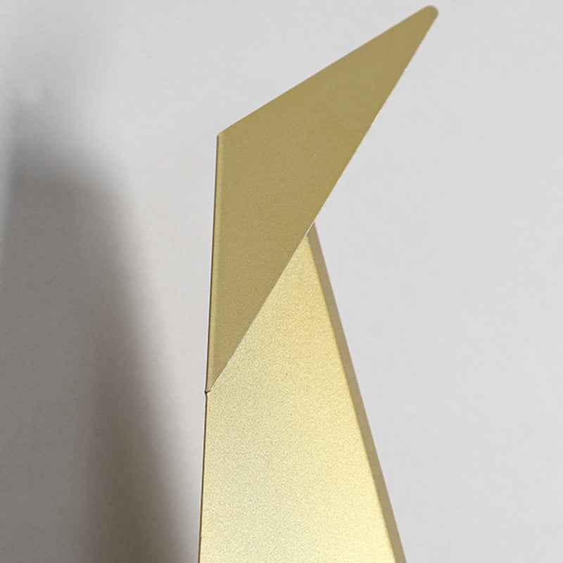 Contemporary Creative Triangle Peacock Shape Scattered Light Iron Shade LED Wall Sconce Lamp For Living Room