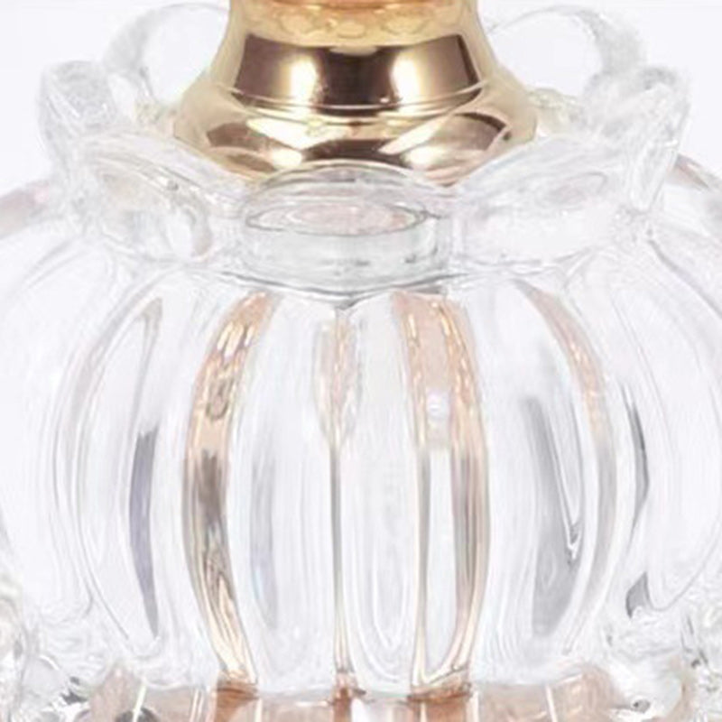 Modern Art Deco Pod Butterfly Hardware Glass Base Acrylic Shade LED Table Lamp For Bedroom