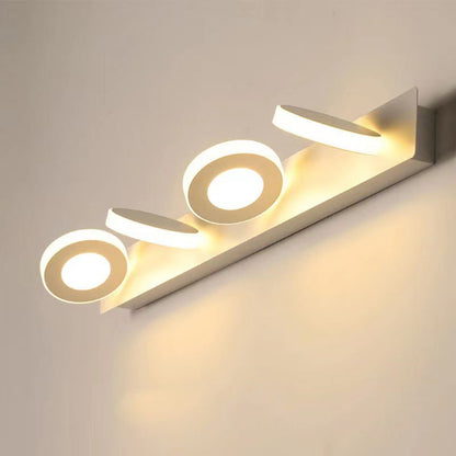 Modern Minimalist Rectangle Round Square Iron Acrylic LED Vanity Light Wall Sconce Lamp For Bathroom