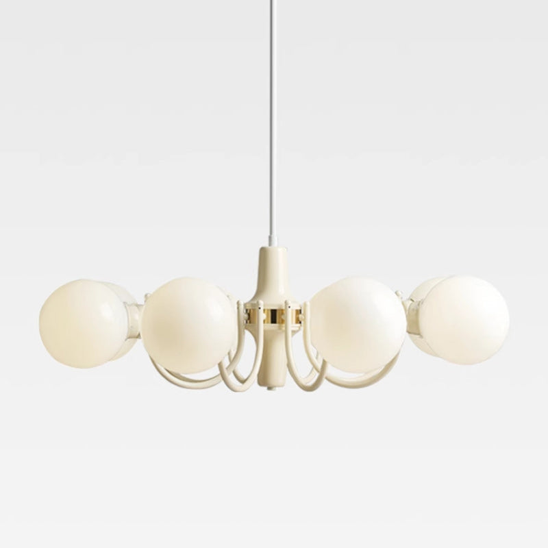 Modern Minimalist Branch Orb Iron Frame Glass Shade 3/5/8 Light Chandelier For Living Room