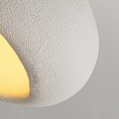 Contemporary Nordic Irregular Oval Resin Shade 1-Light Flush Mount Ceiling Light For Living Room