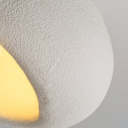Contemporary Nordic Irregular Oval Resin Shade 1-Light Flush Mount Ceiling Light For Living Room