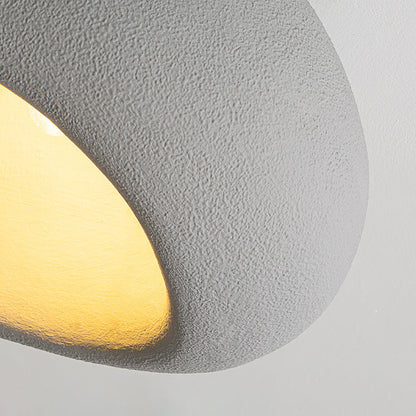 Contemporary Nordic Irregular Oval Resin Shade 1-Light Flush Mount Ceiling Light For Living Room