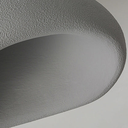 Contemporary Nordic Irregular Oval Resin Shade 1-Light Flush Mount Ceiling Light For Living Room