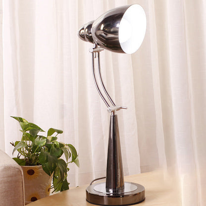 Traditional Vintage Rotatable Angle Dome Cone Iron Frame 1-Light Table Lamp For Living Room