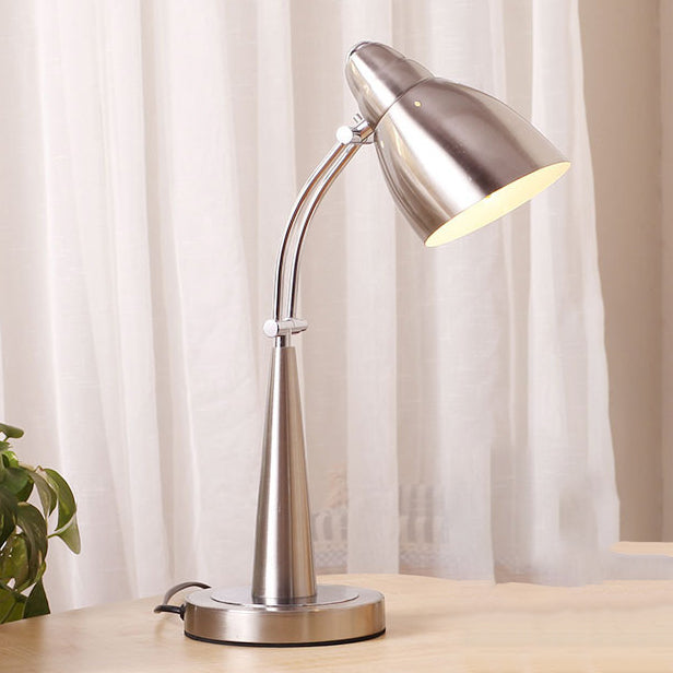 Traditional Vintage Rotatable Angle Dome Cone Iron Frame 1-Light Table Lamp For Living Room